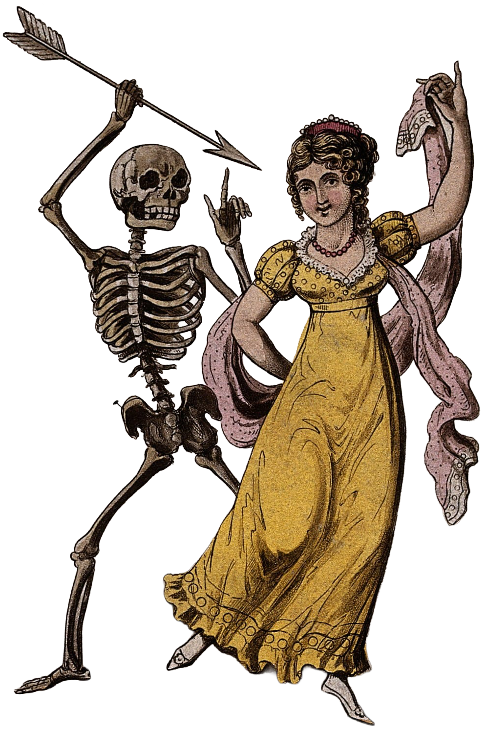 Skeleton and Woman